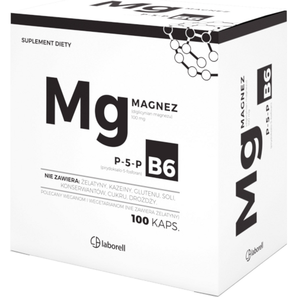 Witaminy i Minerały Laborell Magnez + B6 100kaps