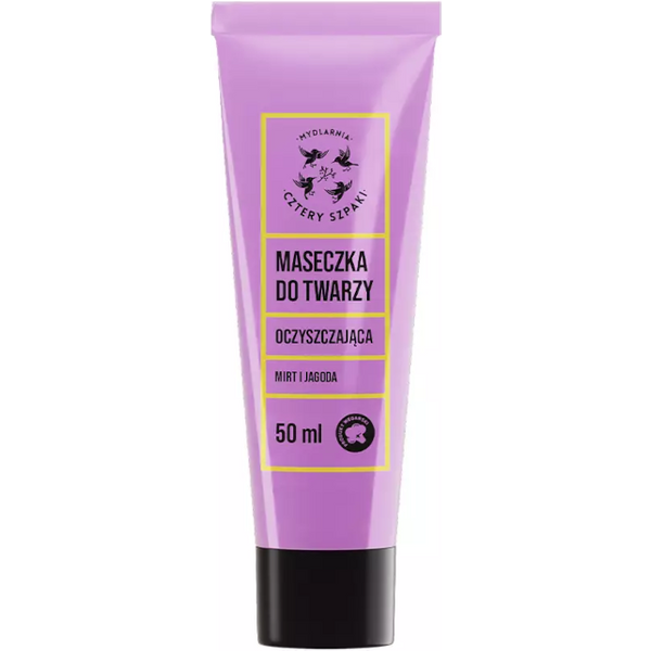 Kosmetyki Naturalne 4 Szpaki Maseczka do twarzy oczyszczająca Mirt i Jagoda 50ml