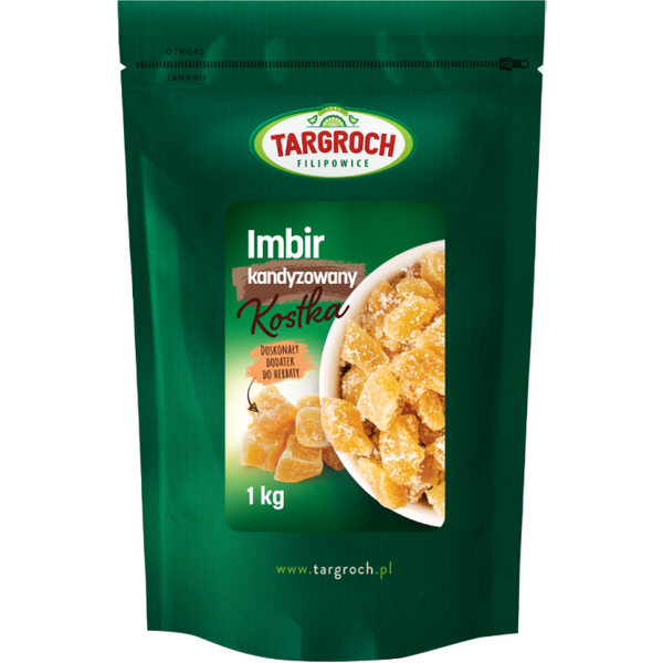 Zdrowa Żywność Targroch Imbir kandyzowany kostka 1kg