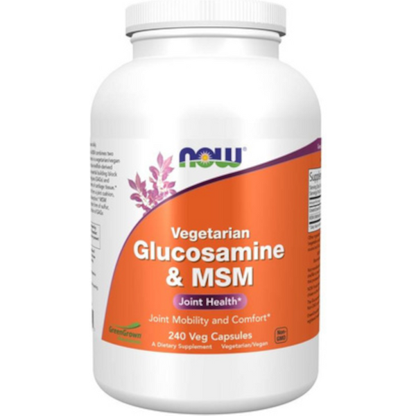 Regeneracja Stawów Now Foods Glucosamine & MSM Vegetarian 240vcaps