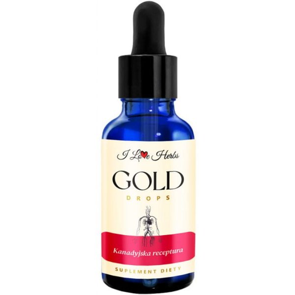 Wsparcie Odporności I love Herbs Kanadyjska Receptira Gold Drops 100ml