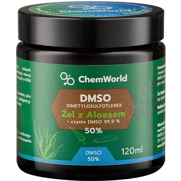 Kosmetyki Naturalne ChemWorld Żel DMSO 50% z Aloesem 120ml