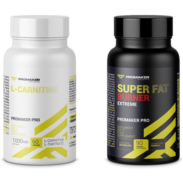 Zestaw na Redukcję Promaker Super Fat Burner EXTREME 90tab + L Carnitine 60tab