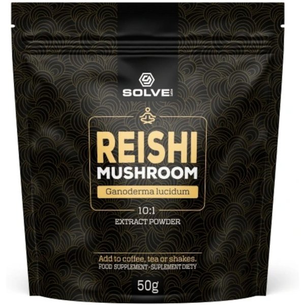 Wsparcie Odporności Grzyby Solve Labs Reishi 10:1 Mushroom Powder 50g