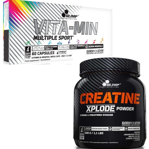 Zestaw Olimp Nutrition Vita-min Multiple Sport 60kaps + Creatine Xplode 500g