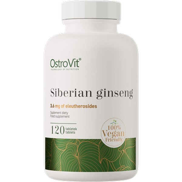 Adaptogeny Korzeń Żeń-szenia Syberyjskiego Ostrovit Siberian Ginseng 120tab