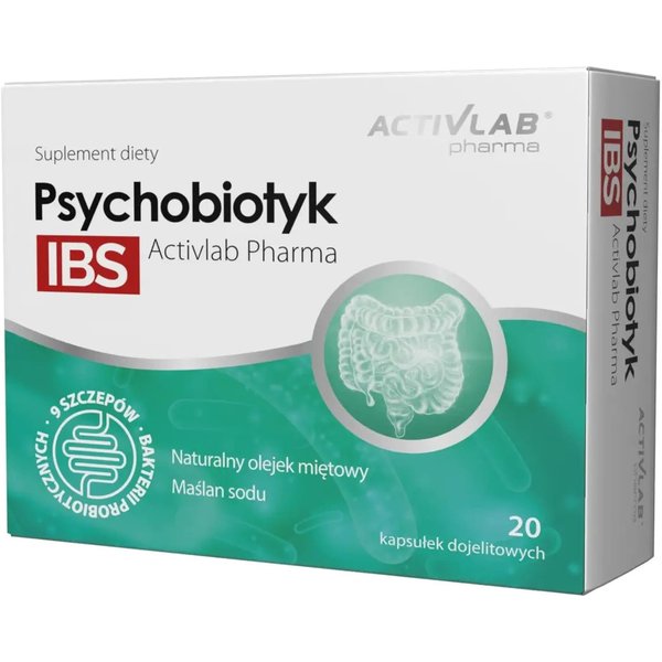 Wsparcie Mózgu i Odporności Probiotyki Activlab Psychobiotyk IBS 20kaps