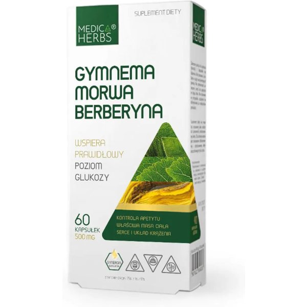 Prawidłowe Trawienie Medica Herbs Gymnema Morwa Berberyna 60kaps