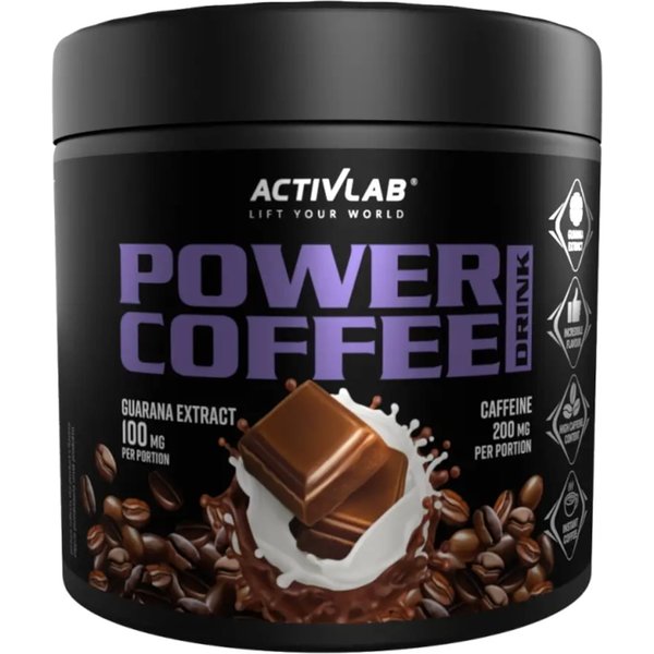 Zdrowa Żywność Napój Energetyczny Activlab Power Coffee Drink 150g