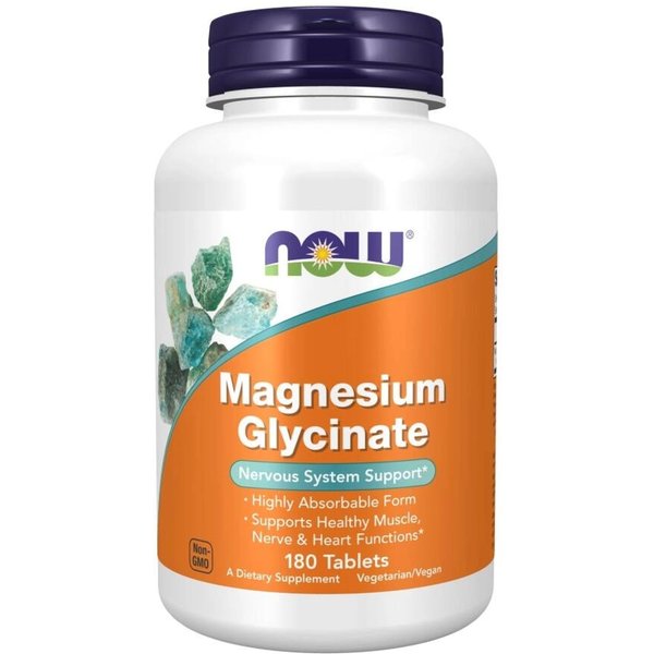 Minerały Magnez Now Foods Magnesium Glycinate 180tab
