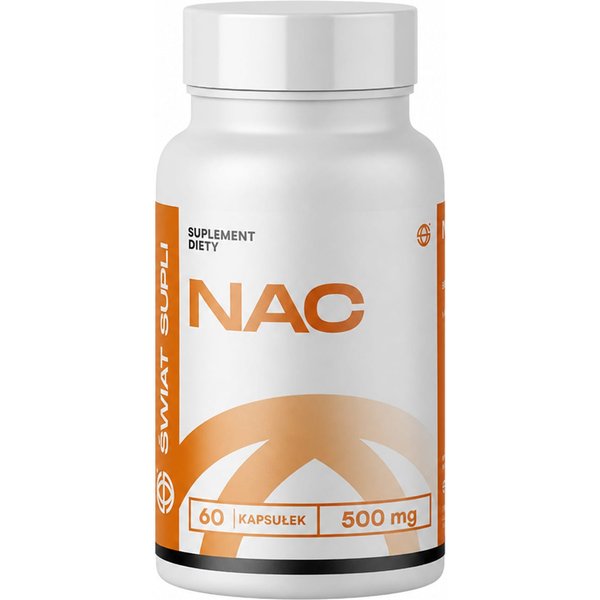 Aminokwasy N-acetyl-L-cysteina Świat Supli Nac 60cap