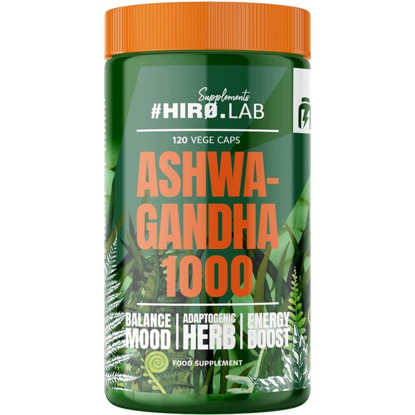 Hiro Lab Ashwagandha 1000mg 120vcap - redukcja stresu