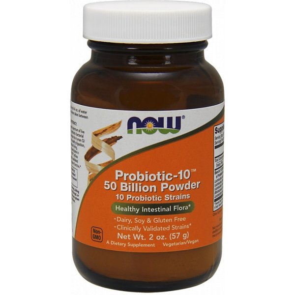 Wsparcie Jelit Probiotyki Now Foods Probiotic-10 50 Billion Powder 57g