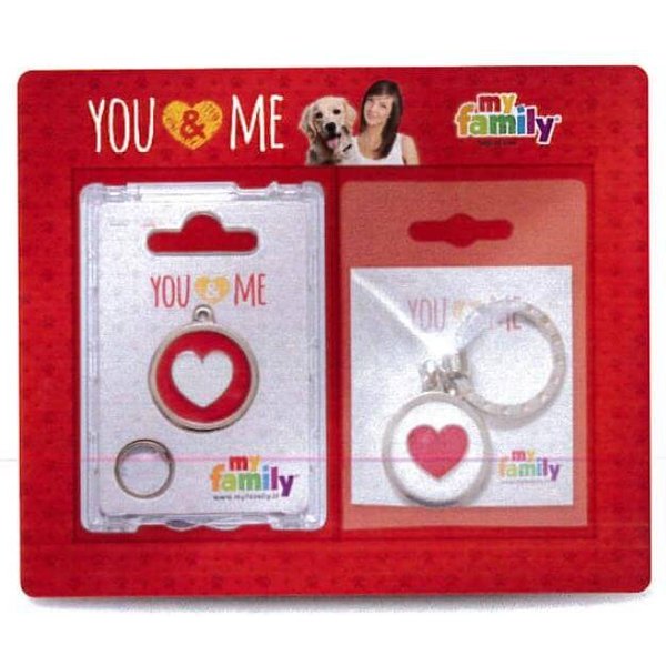 My Family You&Me Cuore medaglietta + portachiavi-image