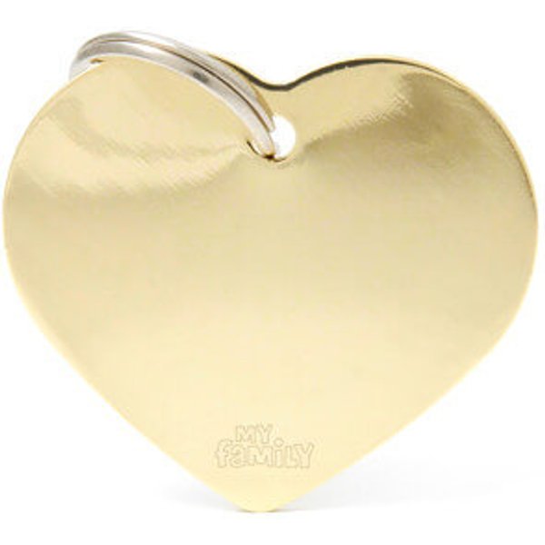 Medaglietta Cuore L Cromato Ottone-image
