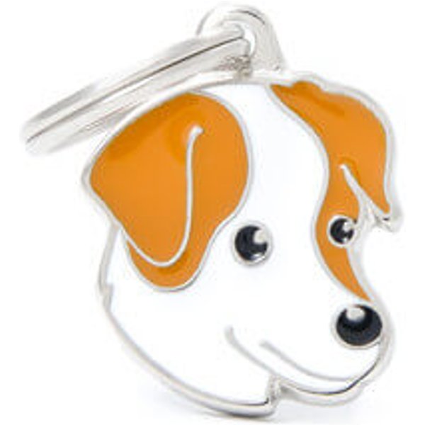 Medaglietta Cane Jack Russell Bianco e Marrone-image