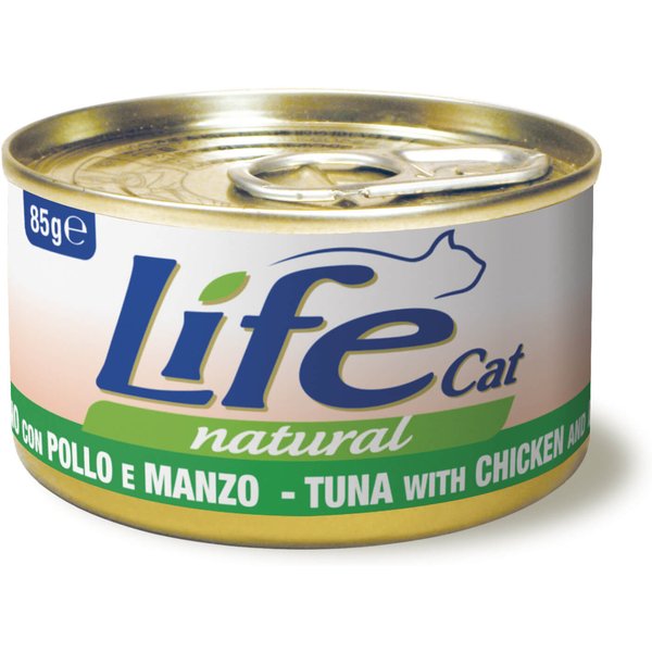 Life Cat Tonno Pollo E Manzo 85G Umido Gatto Formato 85 G-image