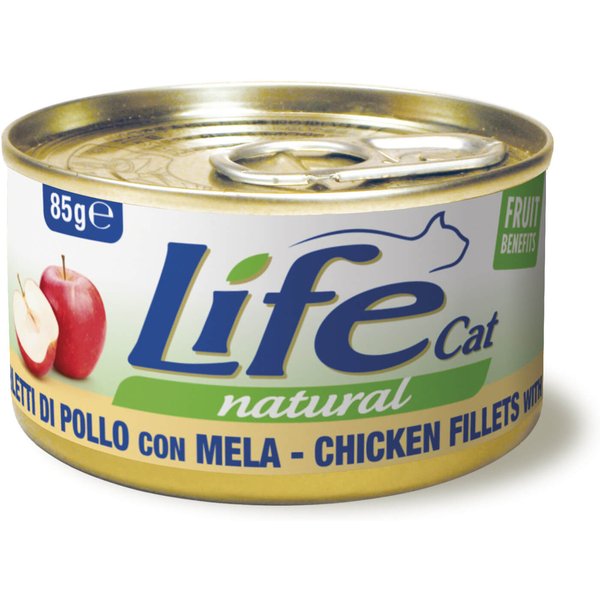 Life Cat filetti di Pollo con Mela 85g umido gatto 85 g-image