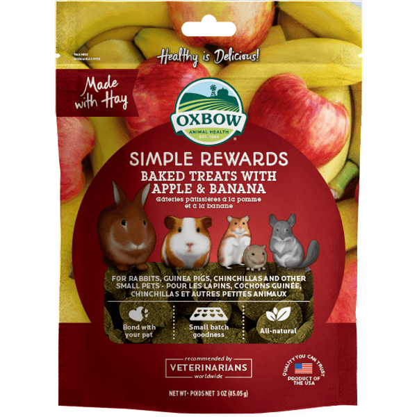 Oxbow Simple Rewards Baked Treats Con Mela E Banana 85G Snack Per Roditori-image