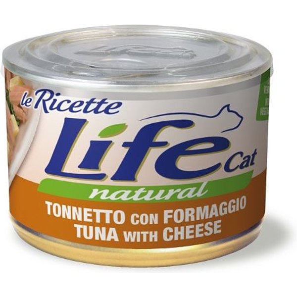 Life Cat Tonnetto Con Formaggio E Spinaci 150G Umido Gatto Formato 24 X 150G-image