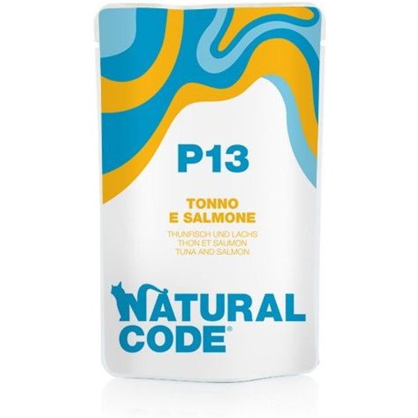 Natural Code Busta P13 Tonno E Salmone 70G Umido Gatto-image