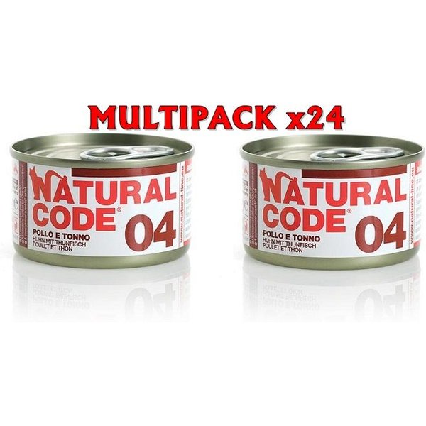 Natural Code 04 Pollo e Tonno 85gr umido gatto 24 x 85g-image