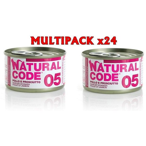 Natural Code 05 Pollo e Prosciutto 85gr umido gatto 24 x 85g-image