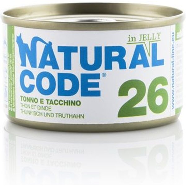 Natural Code 26 Tonno e Tacchino in jelly 85gr umido gatto 85 g-image