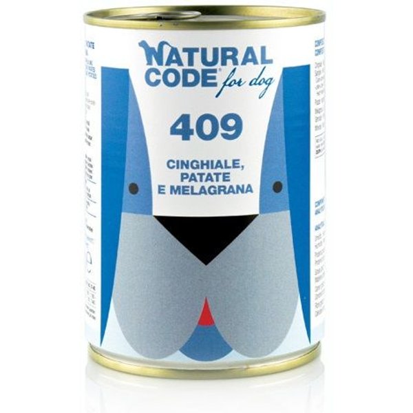 Natural Code 409 Cinghiale, Patate e Melograno 400g umido cane-image