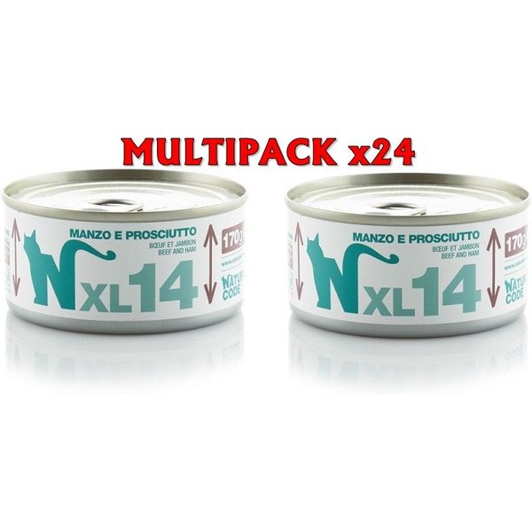 Natural Code Xl 14 Manzo E Prosciutto 170Gr Umido Gatto-image