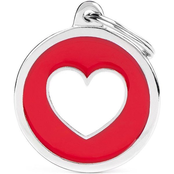 Medaglietta Cerchio Rosso con Cuore-image