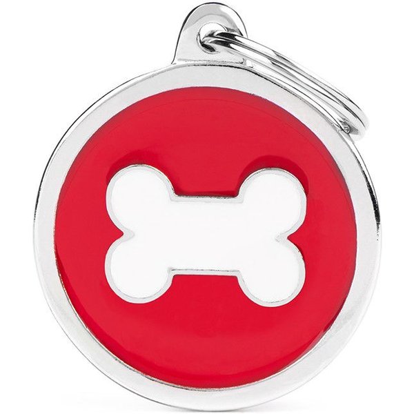 Medaglietta Cerchio Rosso con Osso-image
