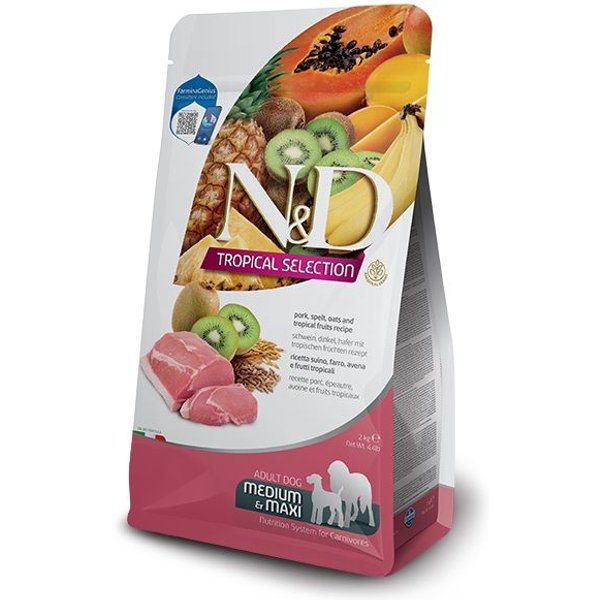 N&D Tropical Adult Maiale Medium Large Crocchette Cane Con Frutta Tropicale 10 Kg-image