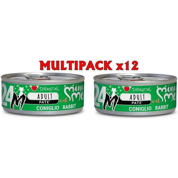 Disugual Mini Me 24 -M- Coniglio 85G Umido Gatto Monoproteico 12 X 85G-image