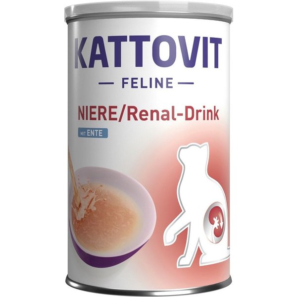 Kattovit Renal Drink Anatra 135Ml Alimento Dietetico Liquido Gatto Feline Diet 135 Ml-image
