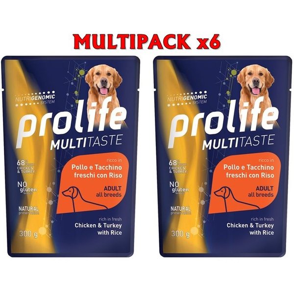 Prolife Adult Pollo Tacchino e Riso 300g umido cane-image