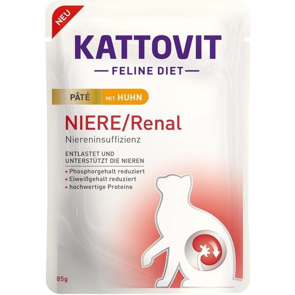 Kattovit Renal Patè Pollo 85G Umido Dietetico Gatto Feline Diet 85 G-image