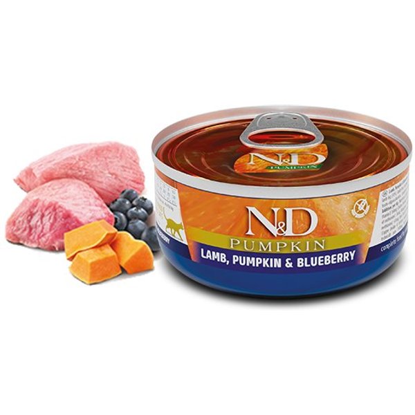 N&D Adult Agnello, Zucca E Mirtillo 70G Grain Free Umido Gatto Formato 24 X 70G-image
