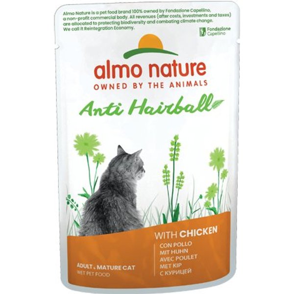 Almo Nature Holistic Functional Anti Hairball Con Pollo 70G Umido Gatto-image