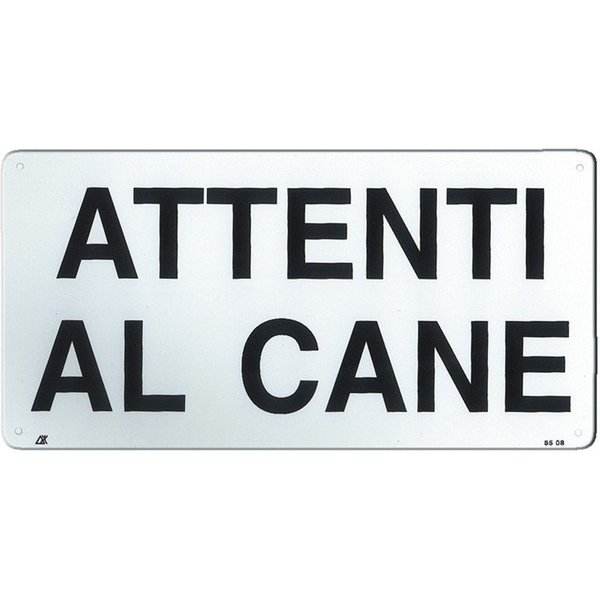 Record Targa in metallo con scritta Attenti al Cane-image