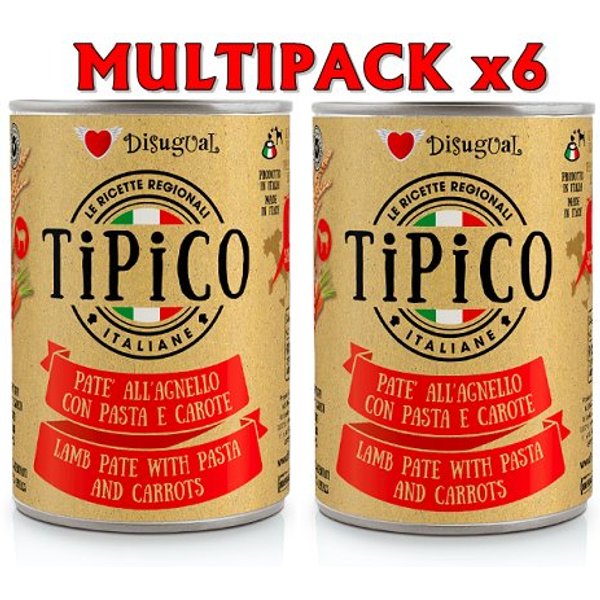 Disugual Tipico Adult Agnello Con Pasta E Carote 400G Umido Cane Formato 6 X 400G-image