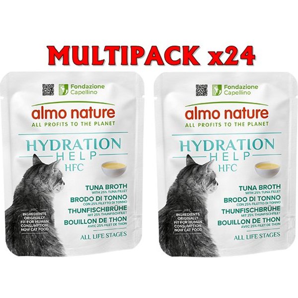 Almo Nature Hfc Hydration Help Brodo Di Tonno Con Filetto Di Tonno 50G Umido Gatto-image