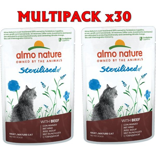 Almo Nature Holistic Functional Sterilised Con Manzo 70G Umido Gatto-image