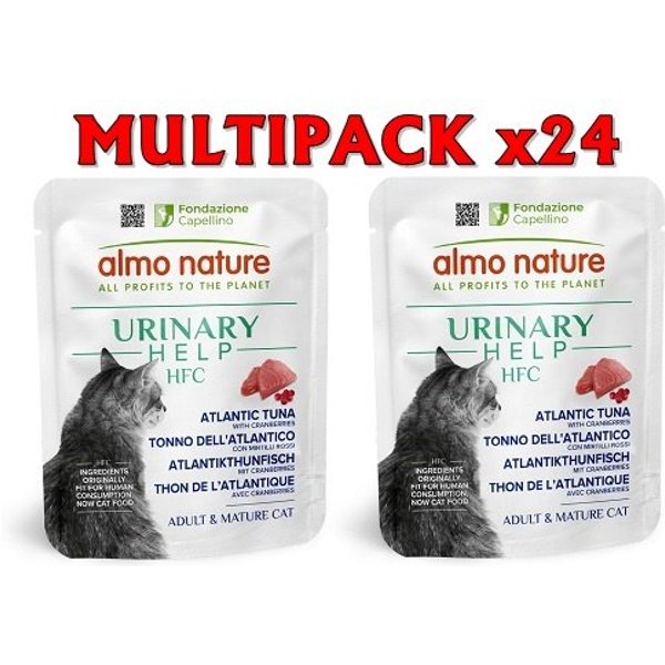 Almo Nature Hfc Urinary Help Tonno Dell'atlantico Con Mirtilli Rossi 50G Umido Gatto Formato 24 X 50G-image