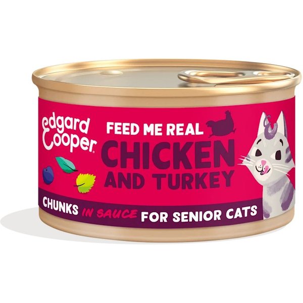 Edgard&Cooper Senior Pollo E Tacchino 85G Umido Gatto-image