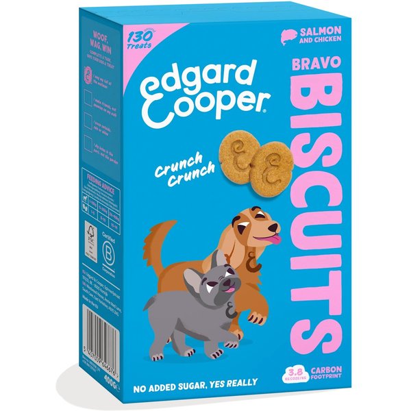Edgard&Cooper Biscotti Salmone E Pollo 400G Snack Per Cani-image