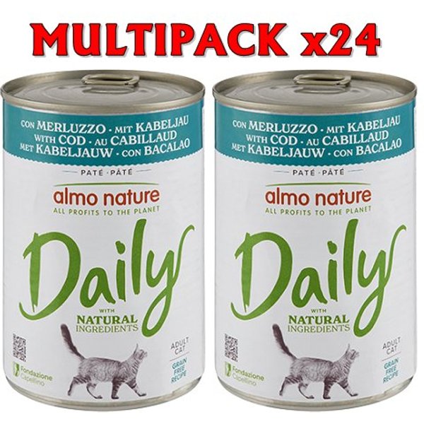 Almo Nature Daily Menu Con Merluzzo 400G Umido Gatto Formato 24 X 400G-image