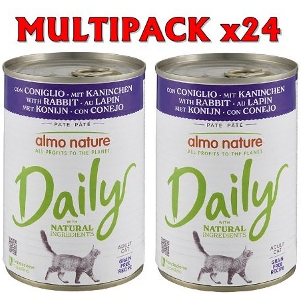 Almo Nature Daily Menu Con Coniglio 400G Umido Gatto Formato 24 X 400G-image