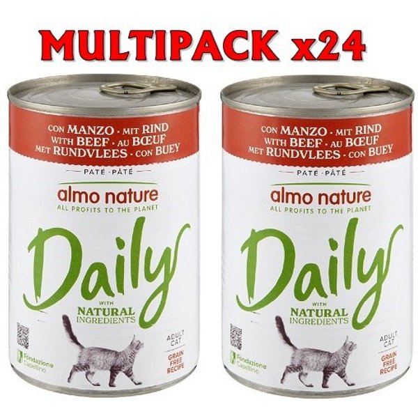 Almo Nature Daily Menu Con Manzo 400G Umido Gatto Formato 24 X 400G-image