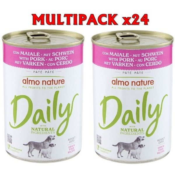 Almo Nature Dailymenu Con Maiale 400G Umido Cane Formato 24 X 400G-image